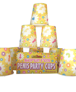 Super Fun Yellow Penis Paper Cups[EL-7105-04]