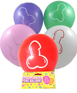 Superfun Multi-Colored Penis Balloons[EL-7105-05]