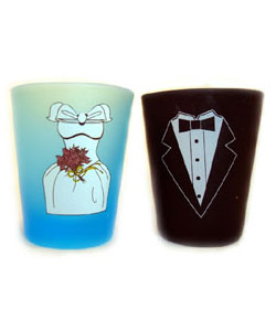Bride and Groom Shot Glasses[EL-7858-02]