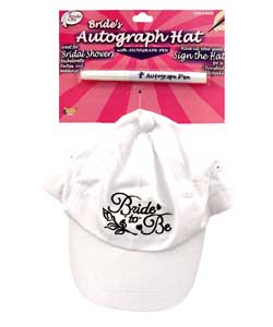 White Bride To Be Autograph Hat[EL-7858-04]