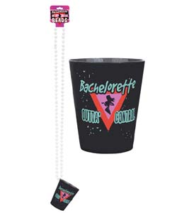 Bachelorette Shot Glass Black Necklace[EL-7860-36]