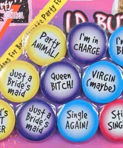 I.D. Bachelorette Party Buttons[EL-7860-48]