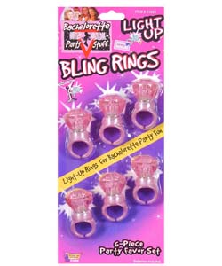 Bachelorette Party Light Up Bling Rings[EL-7860-55]