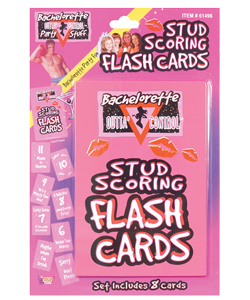 Bachelorette Party Stud Scoring Flash Cards[EL-7860-58]