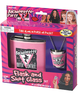 Bachelorette Party Flask and Shot Glass[EL-7860-93]
