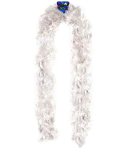 White 6 Foot Feather Boa[EL-8302-02]