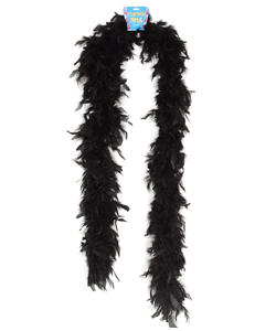 Black 6 Foot Feather Boa[EL-8302-05]