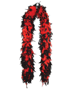 Red with Black Tips Heavy Weight Chandelle Boa[EL-8303-32]