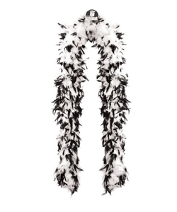 White with Black Tips Heavy Weight Chandelle Boa[EL-8303-33]