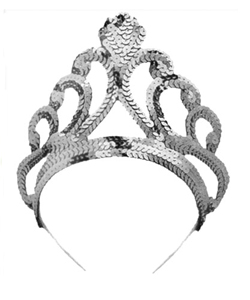 Silver Princess Sequin Tiara[EL-8345-01]