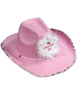 Girls Night Out Pink Cowboy Hat[EL-8609-02]