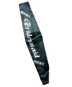 Black Bridesmaid Sash with Crystals[EL-8609-07]