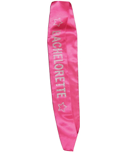 Pink Bachelorette Sash with Crystals[EL-8609-08]