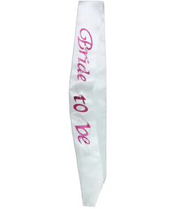 Bride to Be White Flashing Sash[EL-8609-11]