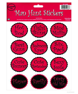 Bachelorette Fun Man Hunt Stickers[EL-8630-06]