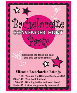 Bachelorette Scavenger Hunt Game[EL-8630-33]