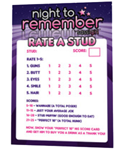 Night to Remember Stud Rating Cards[EL-SG110-01]