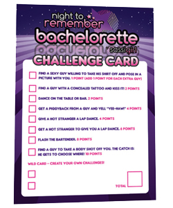 Night to Remember Bachelorette Challenge Cards[EL-SG110-05]