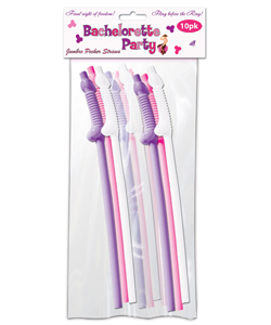 12 Inch Bachelorette Party Pecker Sipping Straws[HP2519]