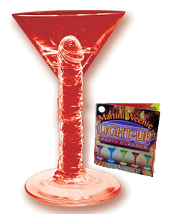 Martini Light Up Red Party Glass[HTP2092]