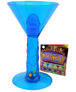 Martini Light Up Blue Party Glass[HTP2093]