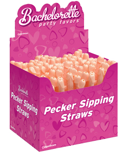 Pecker Sipping Straws Flesh Party Pack[PD6205-99]