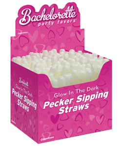 Pecker Sipping Straws Glow in the Dark Party Pack[PD6206-99]