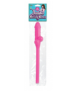 Hot Pink Jumbo Sucking Straw[PD6231-00]