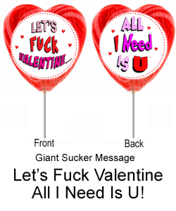 Lets Fuck Valentine Jumbo Sucker