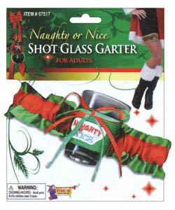 Naughty Or Nice Shot Glass Garter - [EL-1700-06]