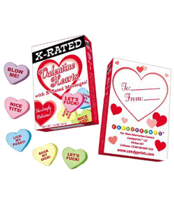 X-Rated Valentine Candy Hearts Box  [EL-3170-01BU]