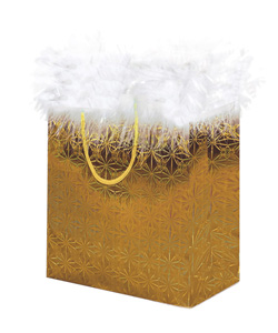 Gold Hologram Marabou Gift Bag [EL-5100-32]