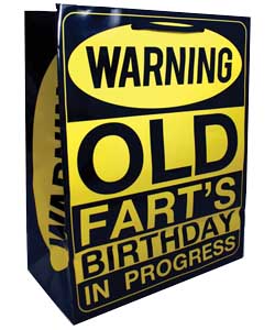 Warning Old Farts Birthday Gift Bag  [EL-5990-376]