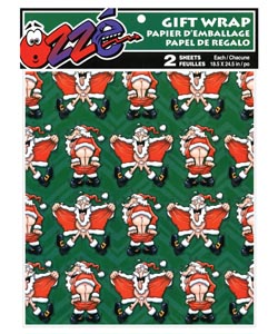 Santa Flashing Gift Wrap [EL-5998-01]