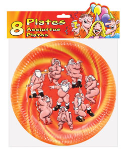 Mr. & Mrs. Claus Dancing Naked Plates