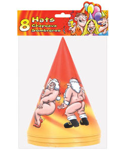 Mr. & Mrs. Claus Dancing Naked Hats