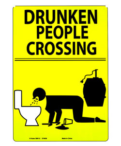 Drunken People Tin Sign [EL-7103-12]