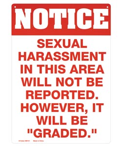 Sexual Harassment Tin Sign [EL-7103-41]