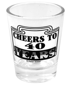 Cheers To 40 Clear Shot Glass[EL-7104-087]