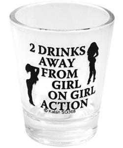 2 Drinks Away Shot Glass [EL-7104-368]
