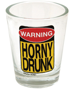 Warning Horny Drunk Shot Glass [EL-7104-401]