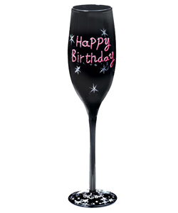 Happy Birthday Fluted Glass[EL-7856-01]