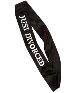 Just Divorced Flashing Sash Black [EL-8608-01]