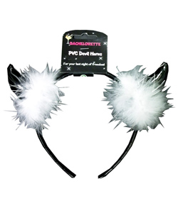 Bachelorette PVC Devil Horns Black   [EL-8609-04]