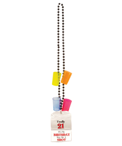 Finally 21 Bead Necklace With Shot Glasses[EL-8632-08]