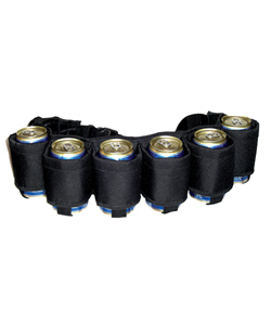 Drink Easy Six-Pack Beer Belt Black  [EL-DE-BB-BK]