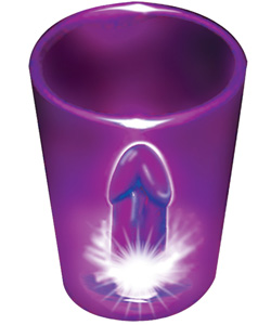 Light Up Cock Shot Glass Purple  [EL-HP2204]