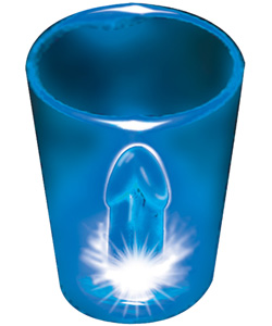Light Up Cock Shot Glass Blue [EL-HP2205]