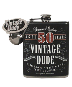 Vintage Dude Aged 50 Years Flask[EL-LB11019]