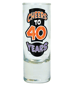 Cheers To 40 Years Shot Glass[EL-LB526]